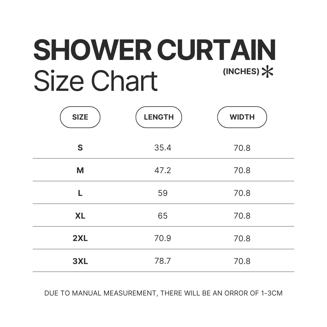 Shower Curtain Size Chart - American Dad Merch